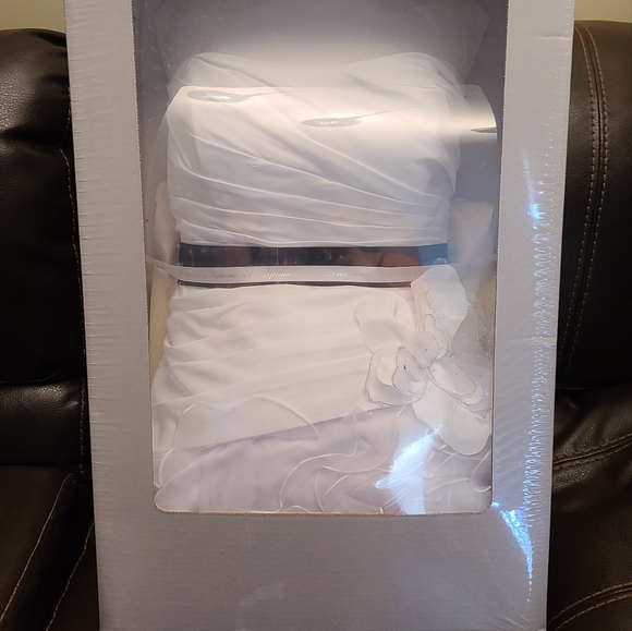 Unique!!! High-Low Cut, Strapless Sweetheart, Wedding dress - Picture 4 of 5